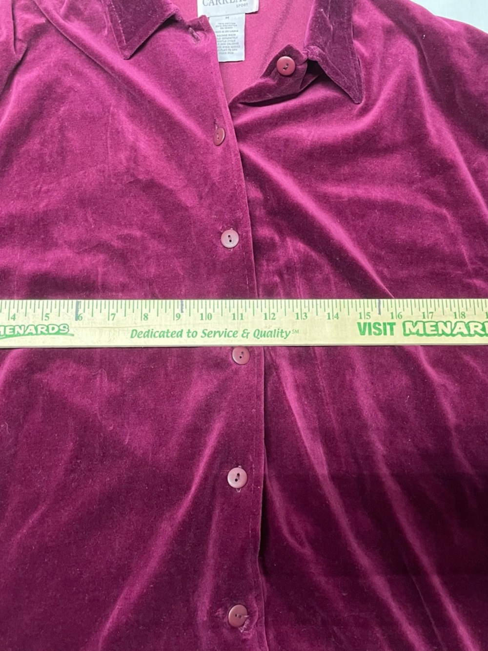 Velvet Button-Front Pajama Set in Berry - Picture 8 of 9
